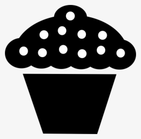 Cupcake, Muffin, Icing, Berries, Black, Silhouette - Pink Cupcake Clipart Png, Transparent Png, Free Download