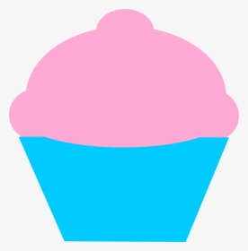 Cupcake Pink Clip Art - Cupcake Clipart Pink And Blue, HD Png Download, Free Download