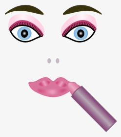 Mac Cosmetics Face Clip Art - Transparent Face With Makeup, HD Png Download, Free Download