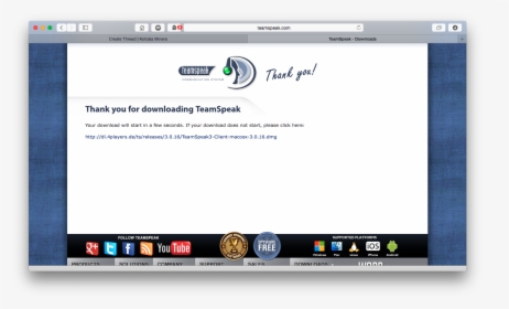 Transparent Teamspeak Png - Teamspeak Osx, Png Download, Free Download