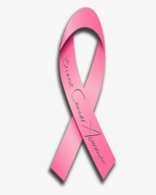 Pink Ribbon Bca With Shadow - Ribbon Breast Cancer Awareness Png, Transparent Png, Free Download