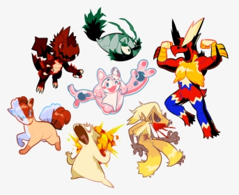 My Hero Academia X Pokémon Lol Pokemon Funny, Anime - Boku No Hero Academia Pokemon Au, HD Png Download, Free Download