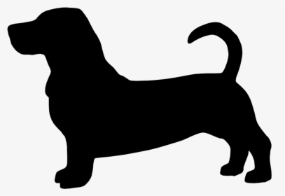 7al Basset Hound Silhouette Imprinted On A Peerless - Silhouette Basset Hound Clipart, HD Png Download, Free Download
