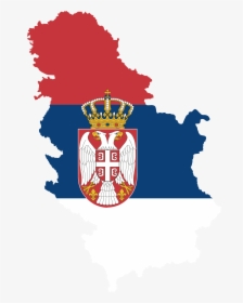Serbia, Country, Europe, Flag, Borders, Map, Nation - Serbia Flag Map, HD Png Download, Free Download