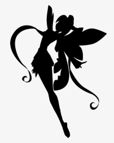 Tinkerbell Silhouette Png Fairy Clipart Silhouette - Transparent Silhouette Fairy Clipart, Png Download, Free Download