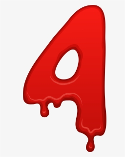 Bloody Number Four Png Clip Art Imageu200b Gallery - Bloody Number 4 Clipart, Transparent Png, Free Download