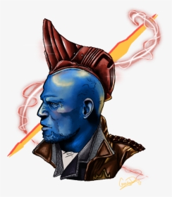Yondu Mary Poppins Film Marvel Cinematic Universe - Yondu Guardians Of The Galaxy Drawing, HD Png Download, Free Download