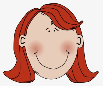 Womans Face With Red Hair Png - Red Hair Clip Art, Transparent Png, Free Download