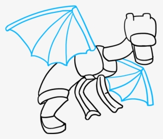 How To Draw Ender Dragon From Minecraft - Draw The Ender Dragon, HD Png Download, Free Download