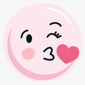 Kissy Face Emoji Svg Cut File - Circle, HD Png Download, Free Download