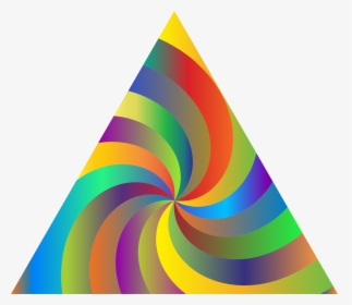 Prismatic Swirly Triangle Clip Arts - Triangle With Design Clipart, HD Png Download, Free Download