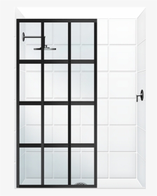 Fixed Panel Either - Framed Shower Door Black, HD Png Download, Free Download