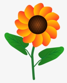Plant,flower,sunflower - Simple Flower Clip Art, HD Png Download, Free Download