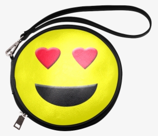 Emoticon Heart Smiley Round Makeup Bag - Bag, HD Png Download, Free Download