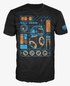 The Force Awakens Bb 8 Blueprint T Shirt - Rogue Iceland Shirt, HD Png Download, Free Download