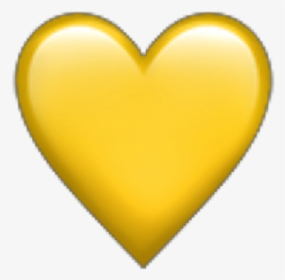 #yellow #heart #emoji #iphone #freetoedit - Heart, HD Png Download, Free Download