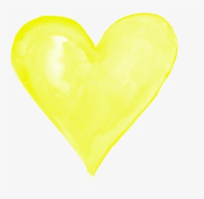 Yellow Heart Transparent Png - Watercolor Yellow Heart Png, Png Download, Free Download