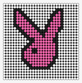 Pink & Black Playboy Bunny Perler Bead Pattern / Bead - Excision Perler Pattern, HD Png Download, Free Download