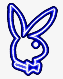 #mq #bunny #playboy #blue #neon - Blue Play Boy Logo Png, Transparent Png, Free Download