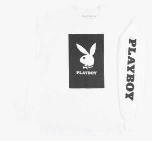 Playboy Bunny Box Logo Long Sleeve Shirt Mens Hue Hefner - Play Boy, HD Png Download, Free Download