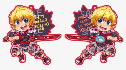 Shulk Acrylic Charm Prototype Is Done I Am Pleased - Cartoon, HD Png Download, Free Download