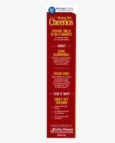 Side Honey Nut Cheerios Box, Hd Png Download , Png - Poster, Transparent Png, Free Download
