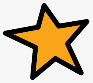 Clipart Star Orange - Colored Star Clipart Outlined, HD Png Download, Free Download