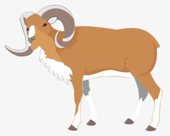 Ram, Goat, Brown, Large, Big, Animal, Horns - Gambar Kambing Animasi Png, Transparent Png, Free Download
