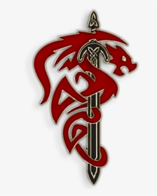 Dragon With Sword Emblem, HD Png Download, Free Download