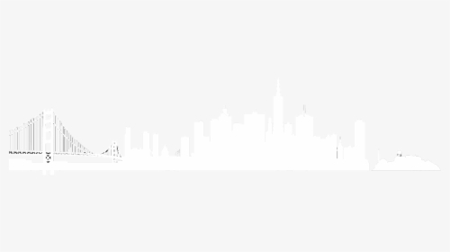 San Francisco Skyline Silhouette Png - Sf Skyline Silhouette White, Transparent Png, Free Download