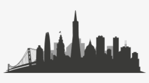San Francisco Clipart Skyline Silhouette - San Francisco Skyline Graphic, HD Png Download, Free Download
