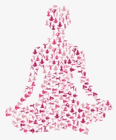 Female Yoga Pose Silhouette Fractal Variation 2 No - International Yoga Day Ministry Of Ayush, HD Png Download, Free Download