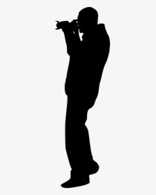 Photographer With Camera Silhouette Png - Silhouette, Transparent Png, Free Download