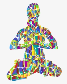Female Yoga Pose 20 Silhouette Tiles And Triangles, HD Png Download, Free Download