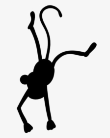 Transparent Funny Monkey Silhouette Png - Cartoon Monkey Black, Png Download, Free Download