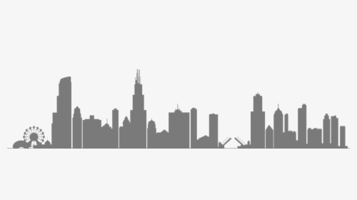 Chicago Skyline Buildings - Chicago Skyline Silhouette Png, Transparent Png, Free Download