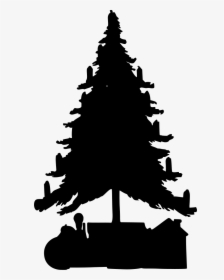 Black And White Christmas Tree, HD Png Download, Free Download