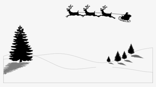 Christmas, Santa Claus, Santa, Sleigh - Merry Christmas Sleigh Stencil, HD Png Download, Free Download