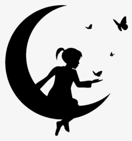 #freetoedit #silhouette #art #night #sky #moon #disney - Night Sky Clipart Black And White, HD Png Download, Free Download