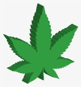 Marijuana Leaf Silhouette 3d - 3d Weed Leaf Png, Transparent Png, Free Download