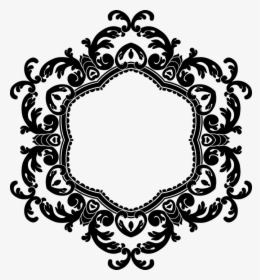 Flower Design Border Black And White 2, Buy Clip Art - Wedding Monogram Frame Png, Transparent Png, Free Download