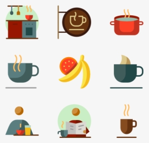 Icons Free Vector Coffee - Breakfast Icon Vector Png, Transparent Png, Free Download