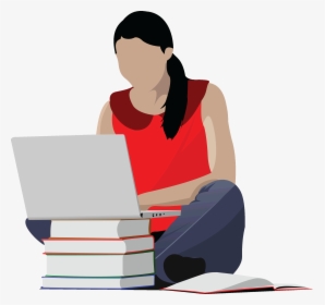 Studying Girl Clip Art - College Student Clipart, HD Png Download, Free Download