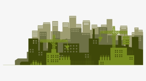 Banff Constructors Buildings Silhouette - Buildings Silhouette Png Green, Transparent Png, Free Download