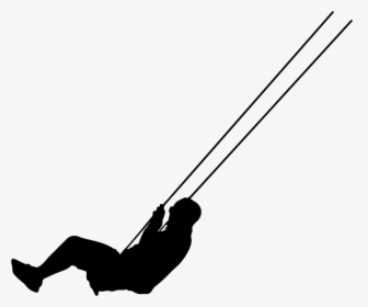 Man On Swing Silhouette - Silhouette Of Man On Swing, HD Png Download, Free Download