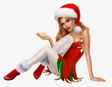 Christmas Pinup Png, Transparent Png, Free Download