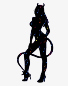 Sexy Silhouette Devil Woman Natnat7w Silhouette Silhoue - Girl Silhouette Sexy Png, Transparent Png, Free Download