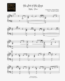 The Lord Of The Rings - Lord Of The Rings Sheet Music, HD Png Download, Free Download