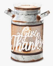 Clip Art Give Thanks Milk Can - Give Thanks Milk Can Scentsy Warmer, HD Png Download, Free Download