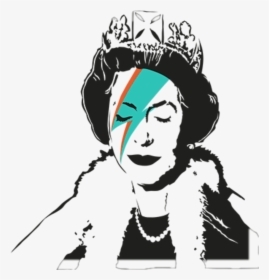 Banksy Queen David Bowie , Png Download - Banksy Queen Ziggy Stardust, Transparent Png, Free Download
